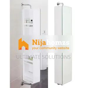 Rotating Stainless Cabinet Mirror/ Shelving Units